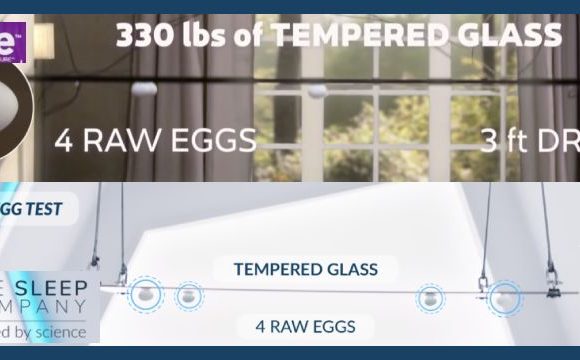 Raw egg test: Purple vs. The Sleep Company