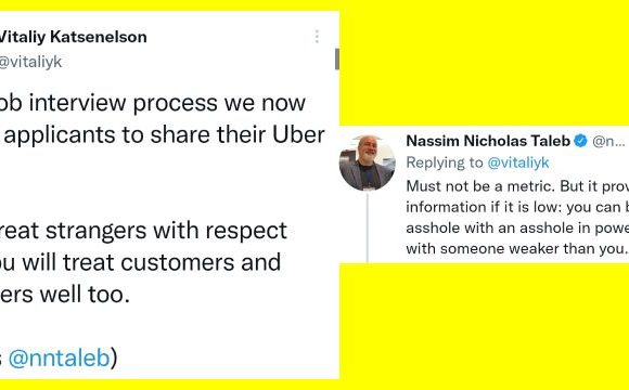 Your Uber rating to help you get shortlisted for an interview?